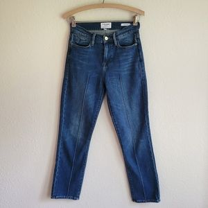 Frame Blue Le High Straight Jeans Boylston Pintuck 25